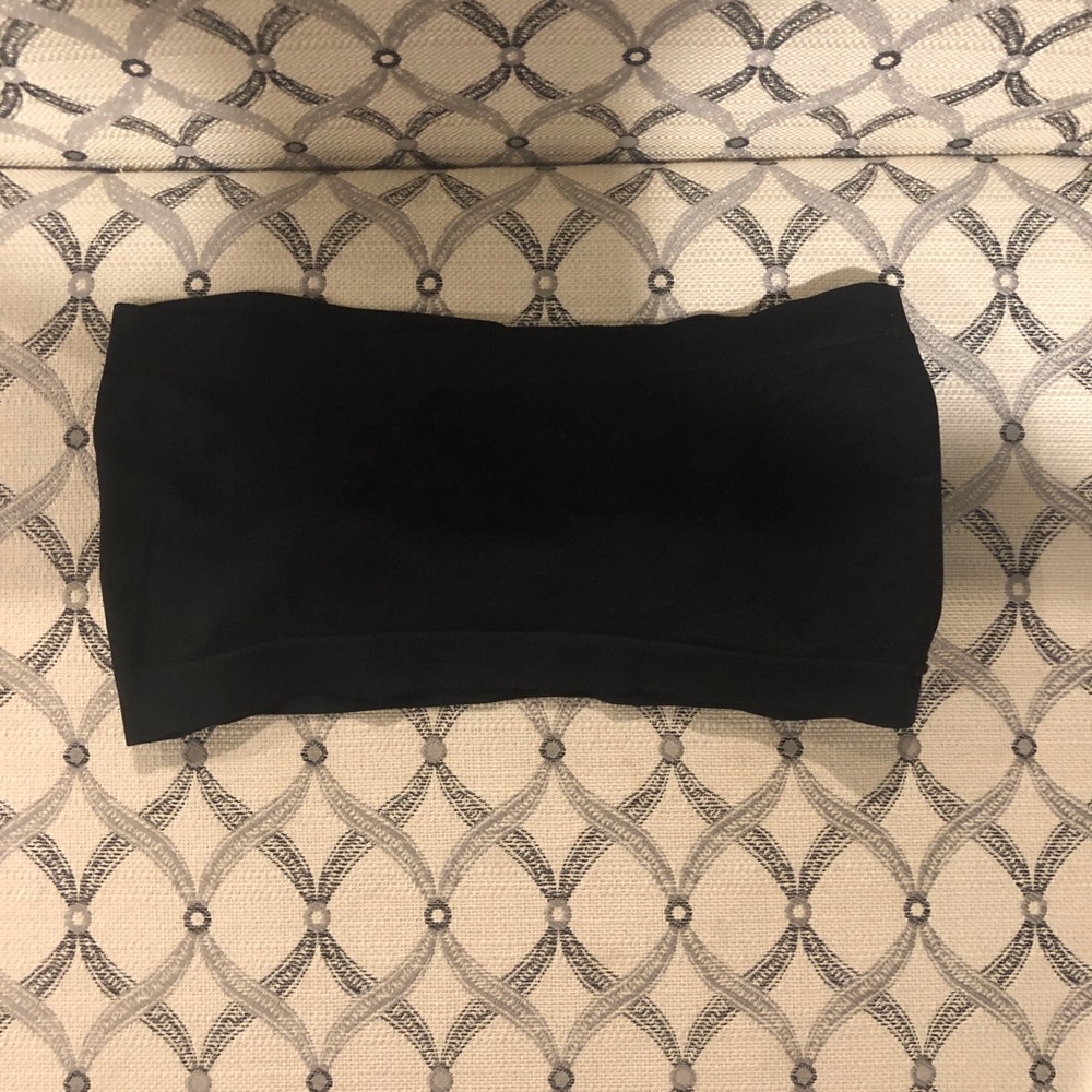 BLACK SPANDEX TUBE TOP